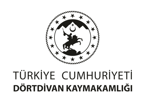 Dörtdivan Kaymakamlığı Siyah Logo